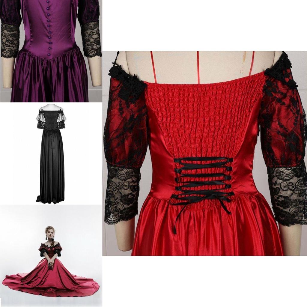 Renaissance Festival Party Cosplay Dress Victorian Gothic Vintage Retro Women's Ball Gown