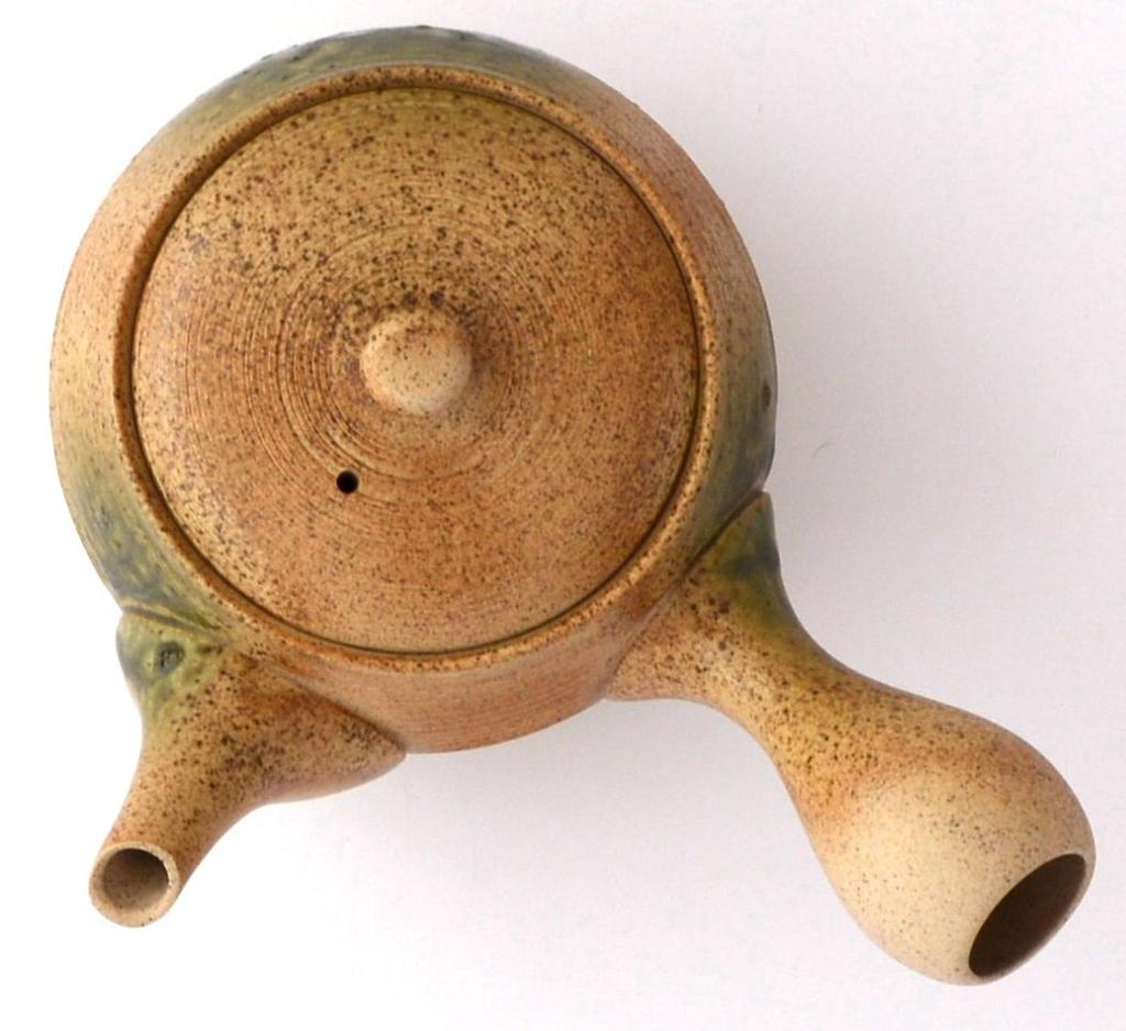 Tokoname ware Irabo Senjiku teapot with tea strainer, K31-3