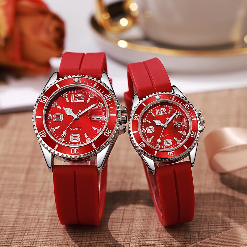 Orologio Sportivo di Coppia in Quarzo Fantasma d'Acqua Verde: Silicone Casual, Impermeabile, per Studenti