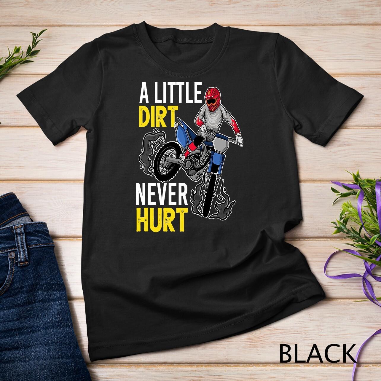 Funny Dirt Bike Design For Boys Girls Motorbike Racing Unisex T-Shirt Mens Womens Tees Top XL