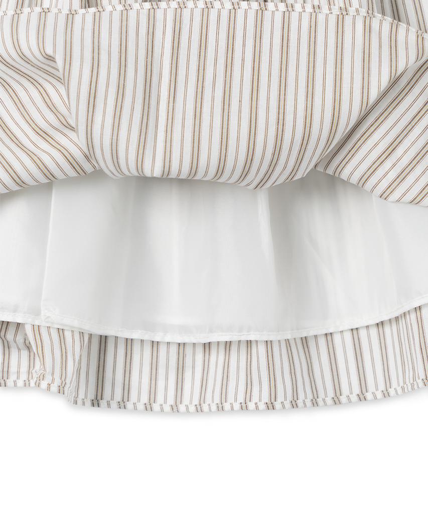 Without Summer Striped Flare Skirt_Ivory