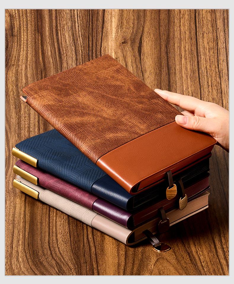 Custom A5 Leather Paperback Business Notebook with Logo Printing
