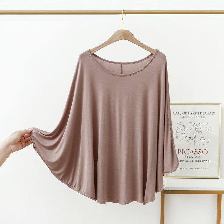 Plus Size 200 Jin Women's Batwing Sleeve Long Sleeve Modal T-Shirt