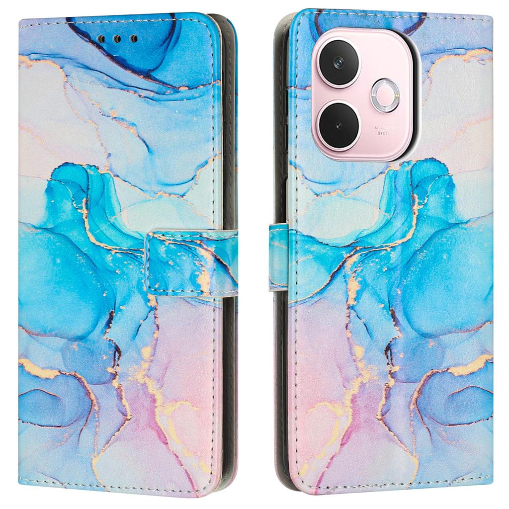 Pro Oppo A5 Pro 5G Stojánek Pouzdro Vzor Mramoru PU Kůže Peněženka Kryt na Telefon