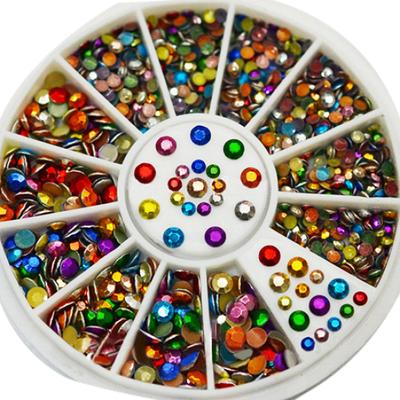 Women Fashion Multicolor Nail Art Stickers DIY Manicure Tips Decoration Wheel
