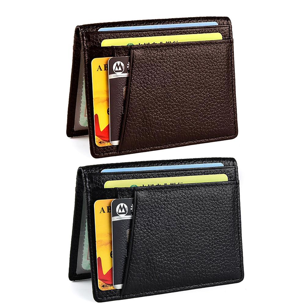Leather Credit Card Case Ultra Thin Card Holder Protective Card Wallet with ID Window