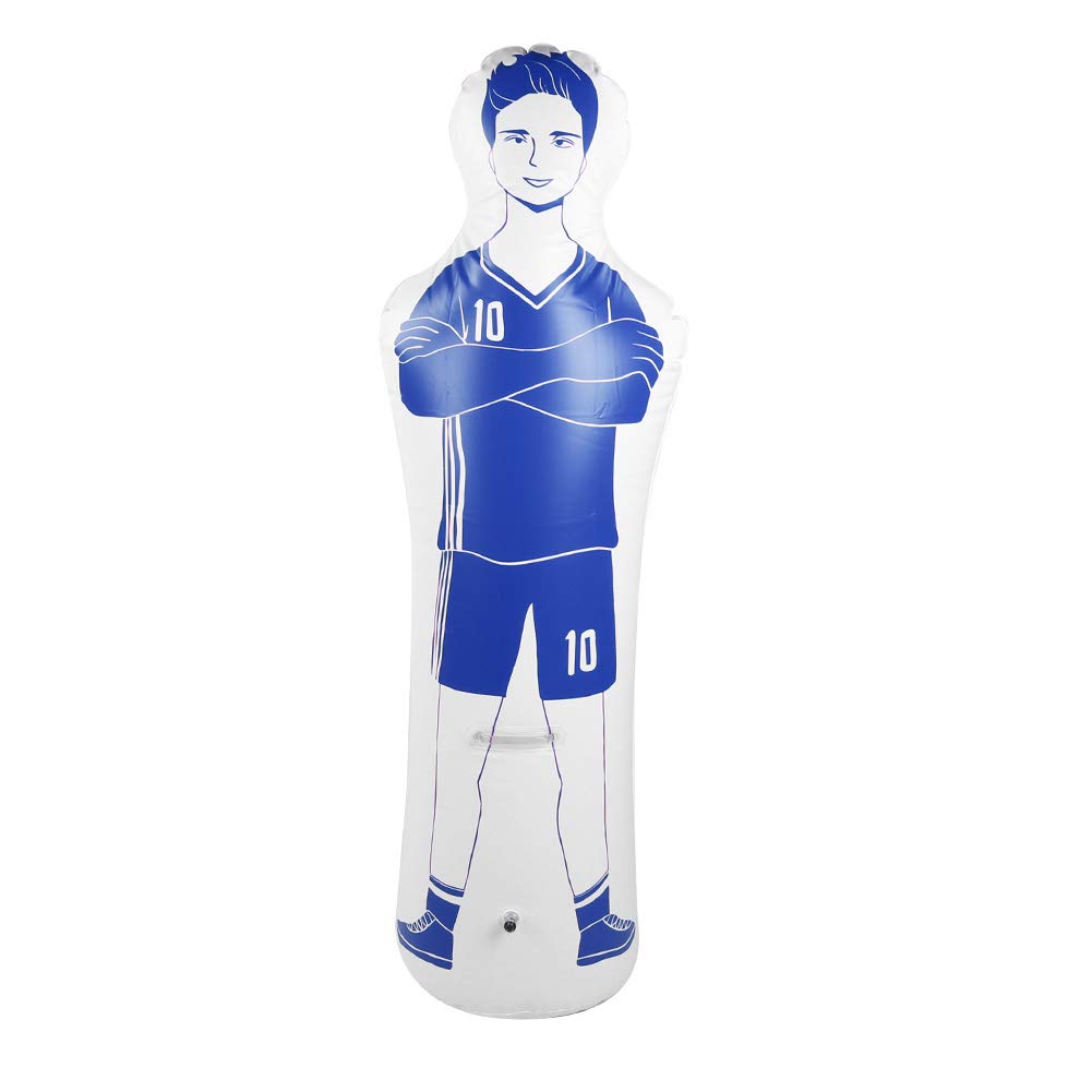 VGEBY Soccer Training 40 x 160 Inflatable Soccer Dummy Goalkeeper Free Kick Defender Wall for Goalkeeper and Defender Training Dummy, cm, (Blue) синий