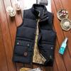 Winter Thick Men Fleece Vests Warm Sleeveless Vest Jackets Winter Male Cotton-Padded Vest Coats Men Outdoor Waistcoats Mens
