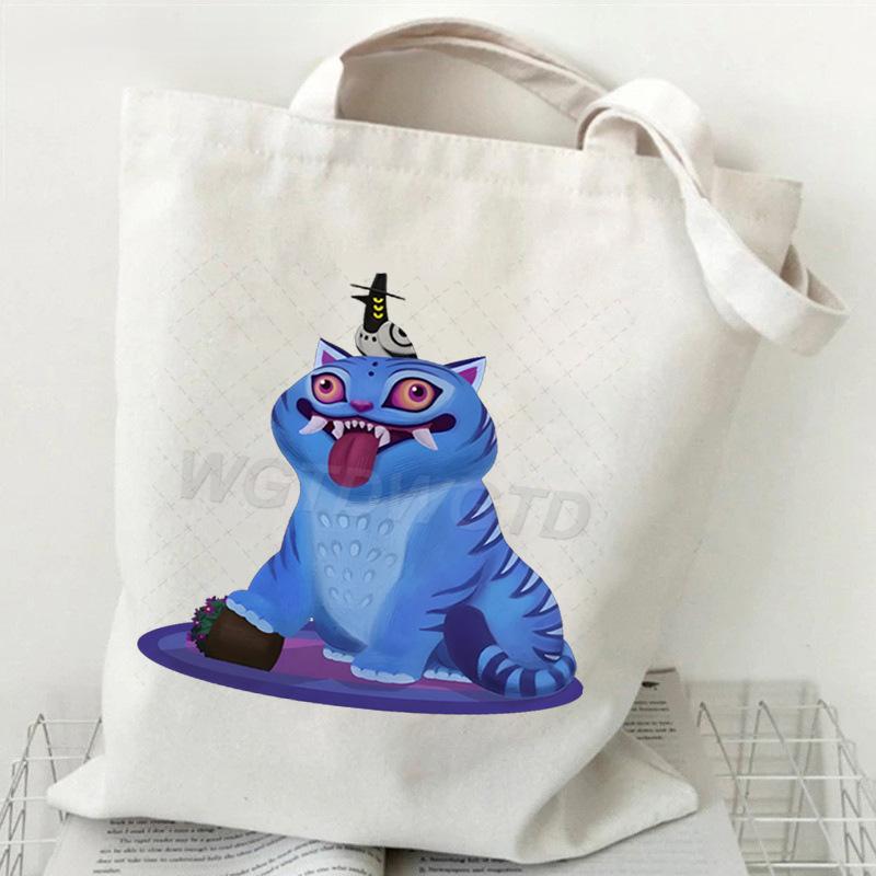 Witch Hunters Peripheral Printing Fashion Shoulder Bag Women's Large Capacity Student Portable Tote Bag Canvas Bag
