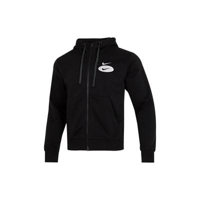 Sportswear Swoosh League Fleece-Lined Zip Hoodie Jacket Men Outerwear Black DM5341-010