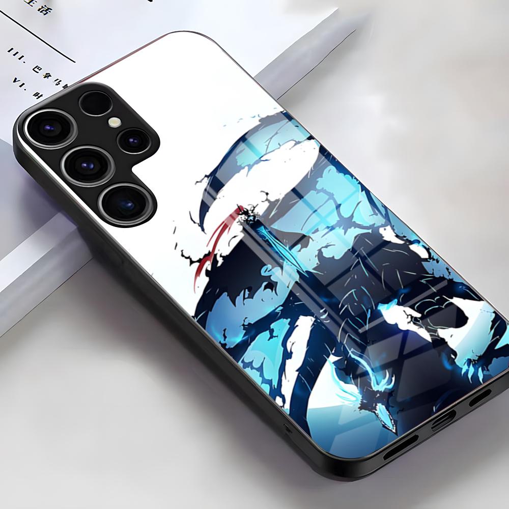 Anime S-Solos L-Levelings Hülle Für Samsung S25 Edge Ultra S23 S22 S21 S20 Ultra Plus S24 Fe A54 A53 A25 Glas Hülle