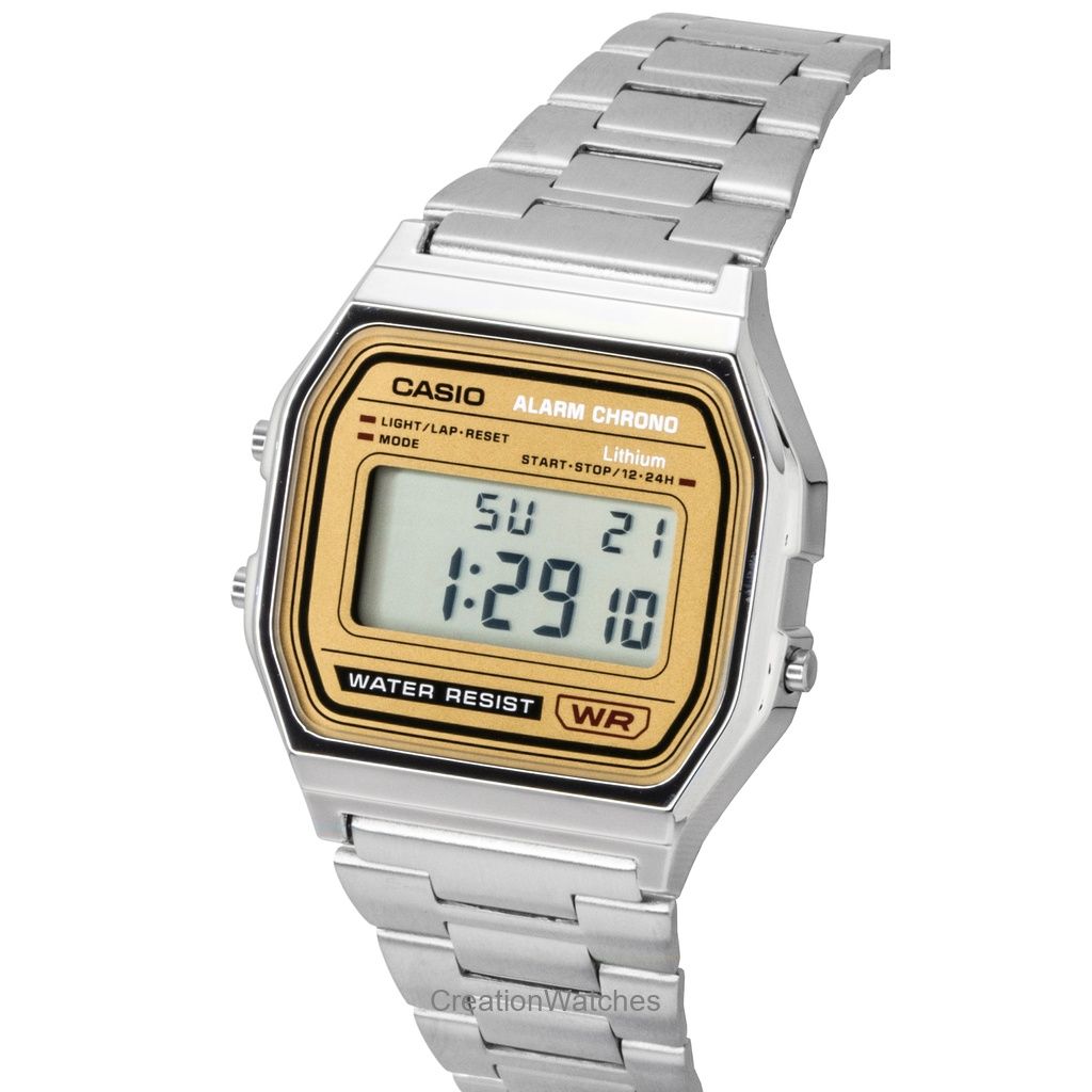 Casio Vintage Digital Stainless Steel Quartz A158WEA-9 Unisex Watch