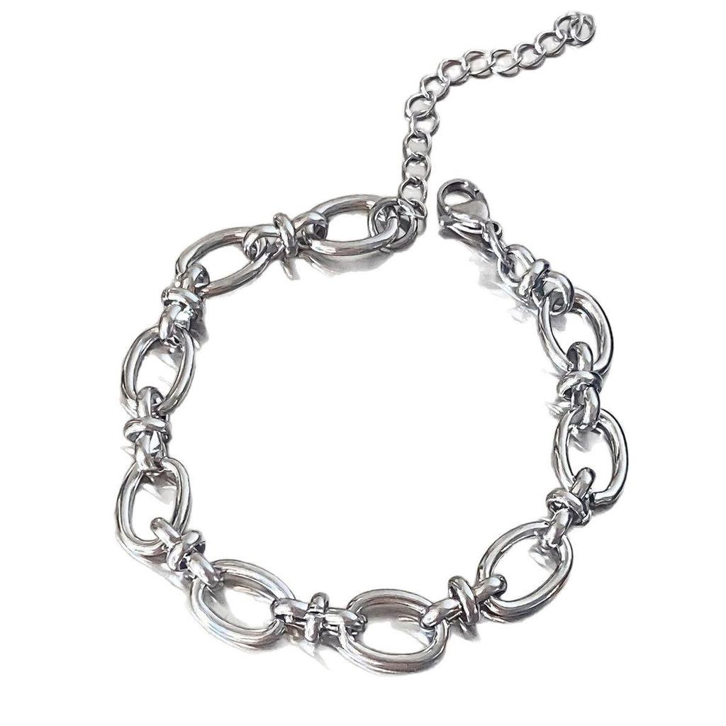 Elegant Titanium Steel Bracelet for Women - Luxury Fashion Jewelry Accessory