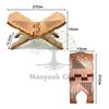 Handmade & Handcraft Foldable Book Holder | Rehal | Book Holding Stand with Intricate Carvings and Leaf Print | Rehal for Religious Holy Books