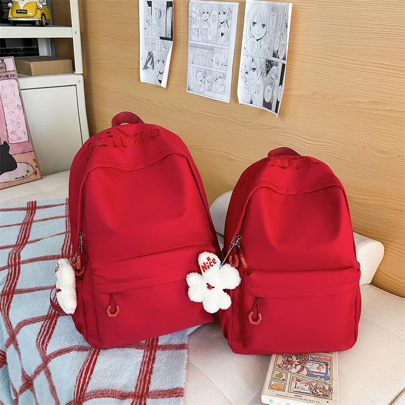 Plecak studencki w jednolitym kolorze dla kobiet o dużej pojemności