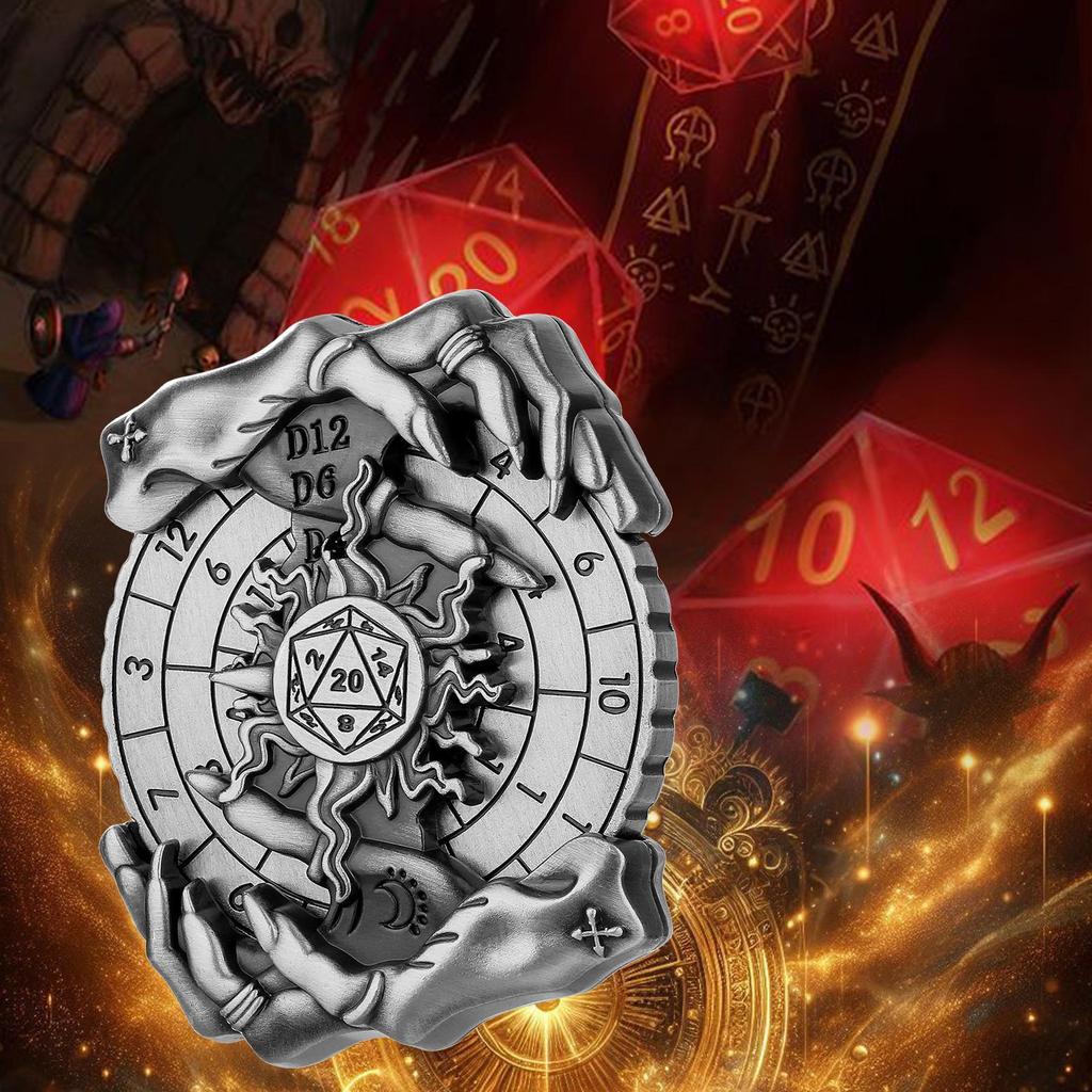Retro 3D Embossed Magic Spinning Top DND Dice Game
