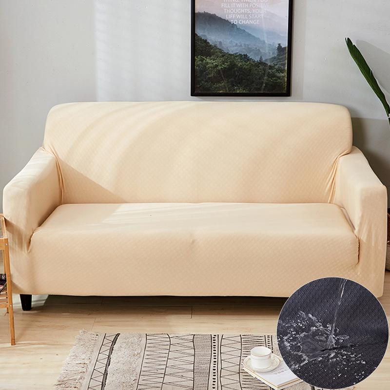 Simple Japanese and Korean Waterproof Cover Elastic Sofa Cover Solid Color Sofa Cover  Full Cover Fabric Sofa Release  Full Cover Seat Cushion Cover