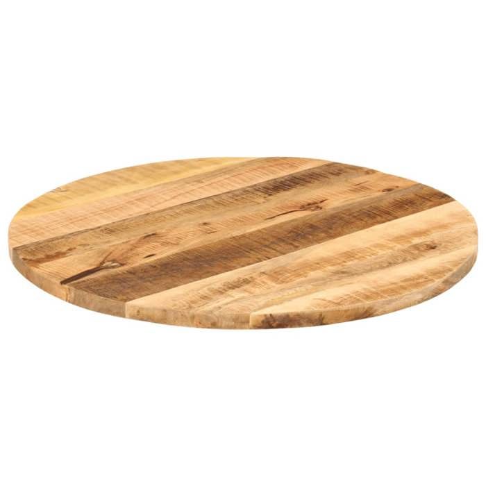 VidaXL Dessus de Table, Dessus de Table de Remplacement, Dessus de Rechange Salle à Manger, Ø 80x3,8 cm Rond Bois Massif de 370014