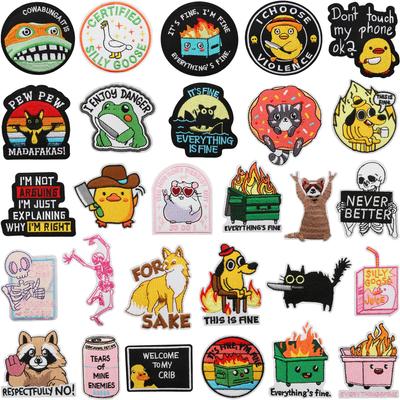 Can Embroidery Cloth Sticker Cute Kitten Patch Sticker Bag Decoration Pink Book Embroidery Chapter Boy Ironing