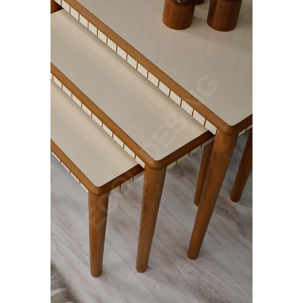 Luna Atlantic 3-piece Luxury Wooden Coffee Table