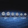 D Farbe 0,5-2CT 4 Prong Moissanit Schraube Ohrringe Für Frauen Mädchen Edlen Schmuck S925 Sterling Silber Diamant Stud ohrring