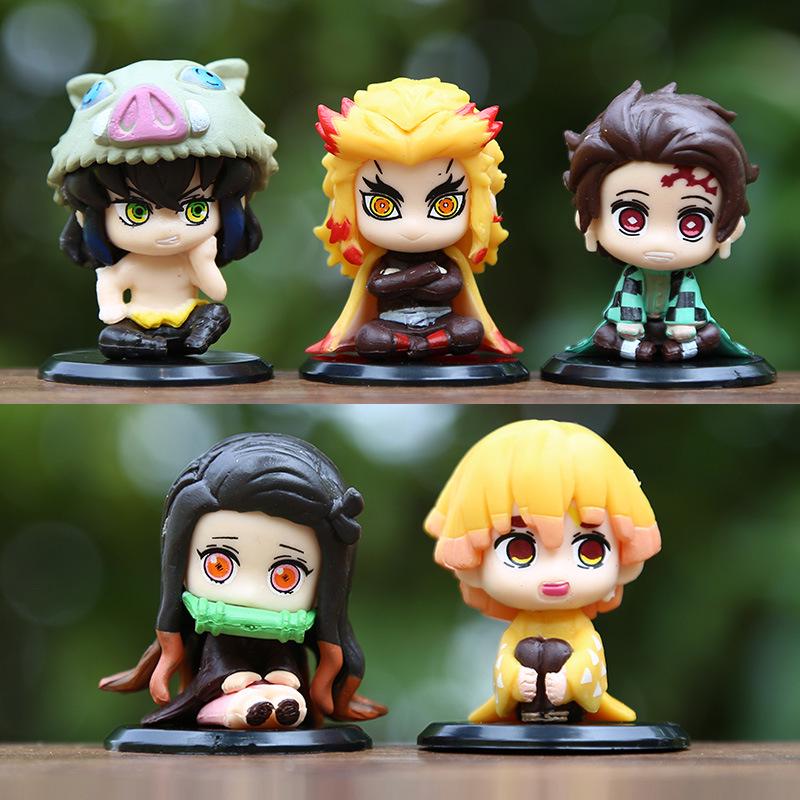 Demon Slayer Nezuko & Inosuke Säulenfigur Sitzende Haltung Blind Box Puppe Dekoration