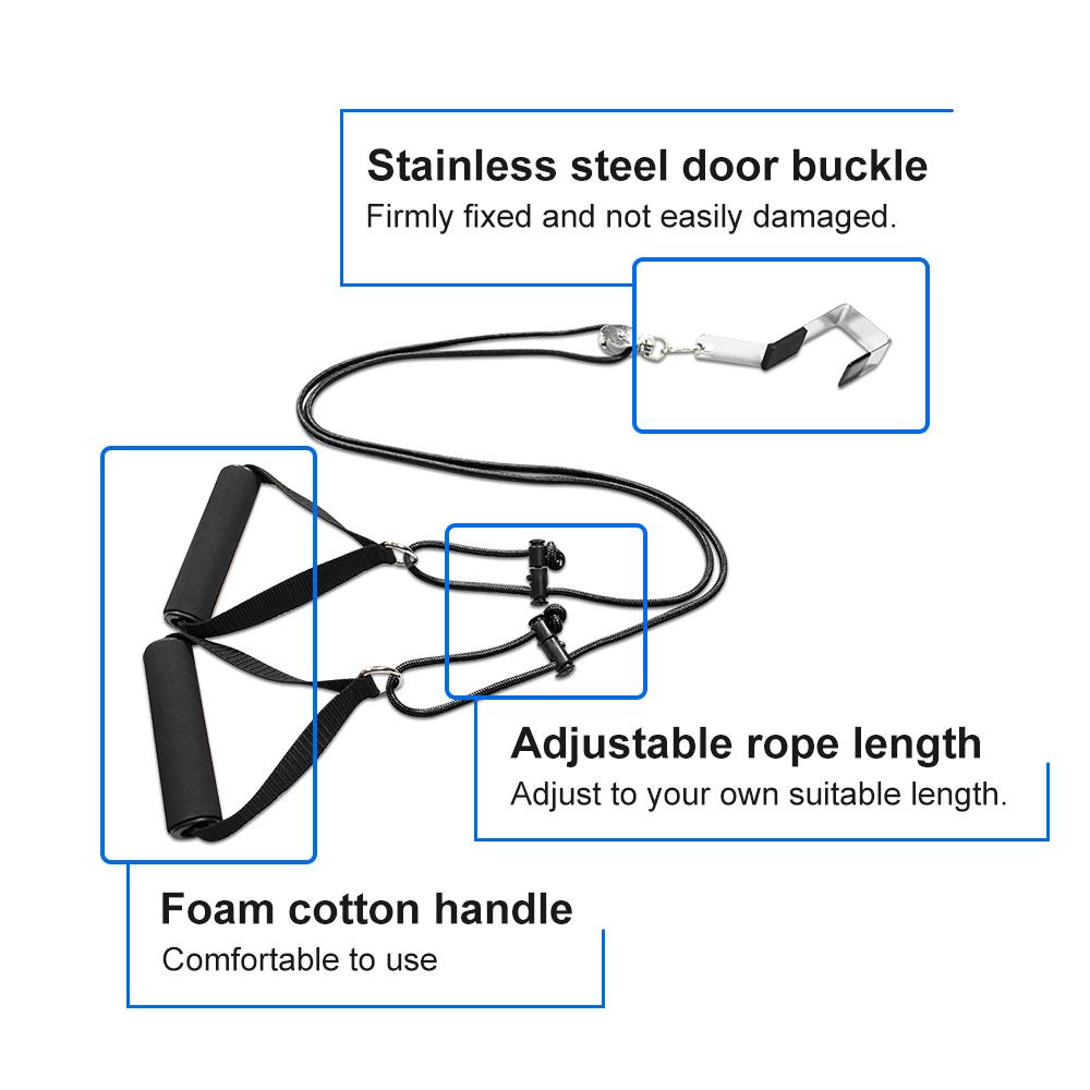 Sistema di Pulegge per Esercizi Spalle Attrezzatura per Allenamento Braccia da Appendere alla Porta per Stretching Cinghia per Allenamento con Pulegge per Spalle