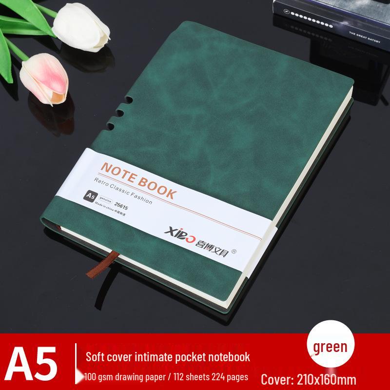 Custom A5 High-End Business Leather Notebook for Office Meetings notebook