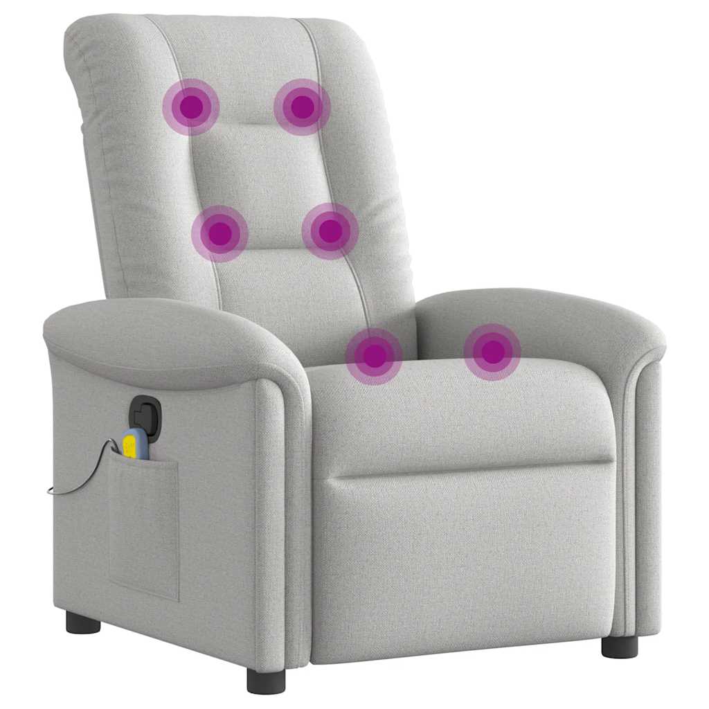 Massage Chair Cloud Grey Fabric