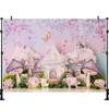 LS Butterfly Garden Backgrounds Cake Smash Kids Adult Photography Props Child Baby Balloon Decors Photo Backdrops