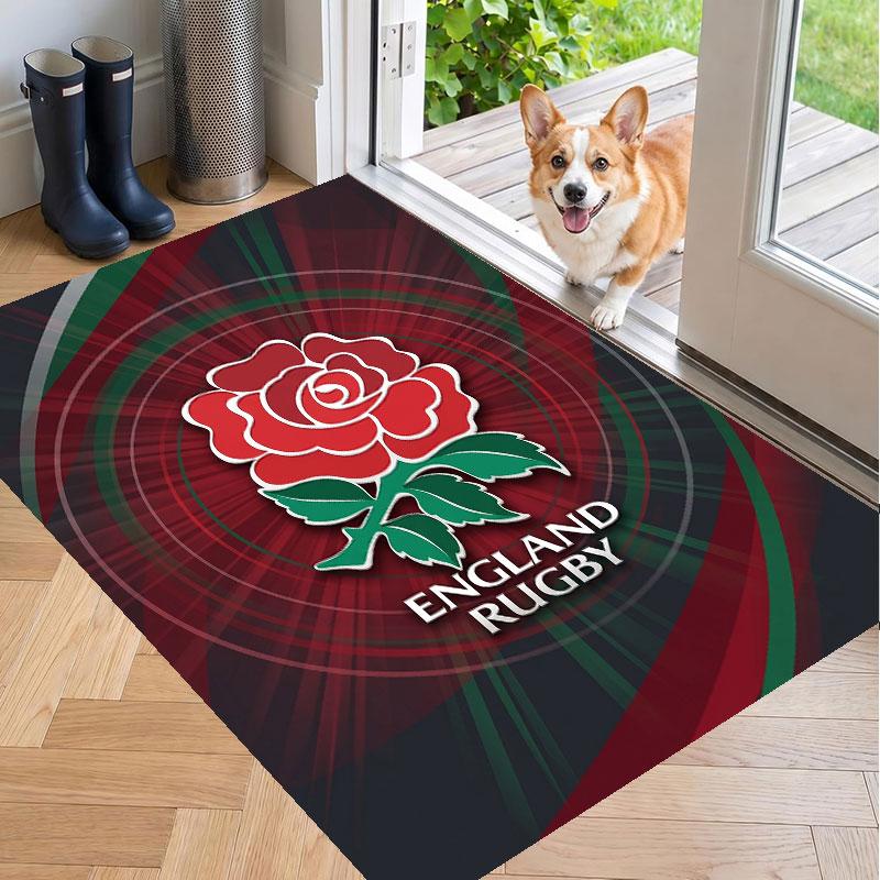Soft Floor Carpet England Rugby Pattern Area Rug Decorative Mat For Home Room Decoration
