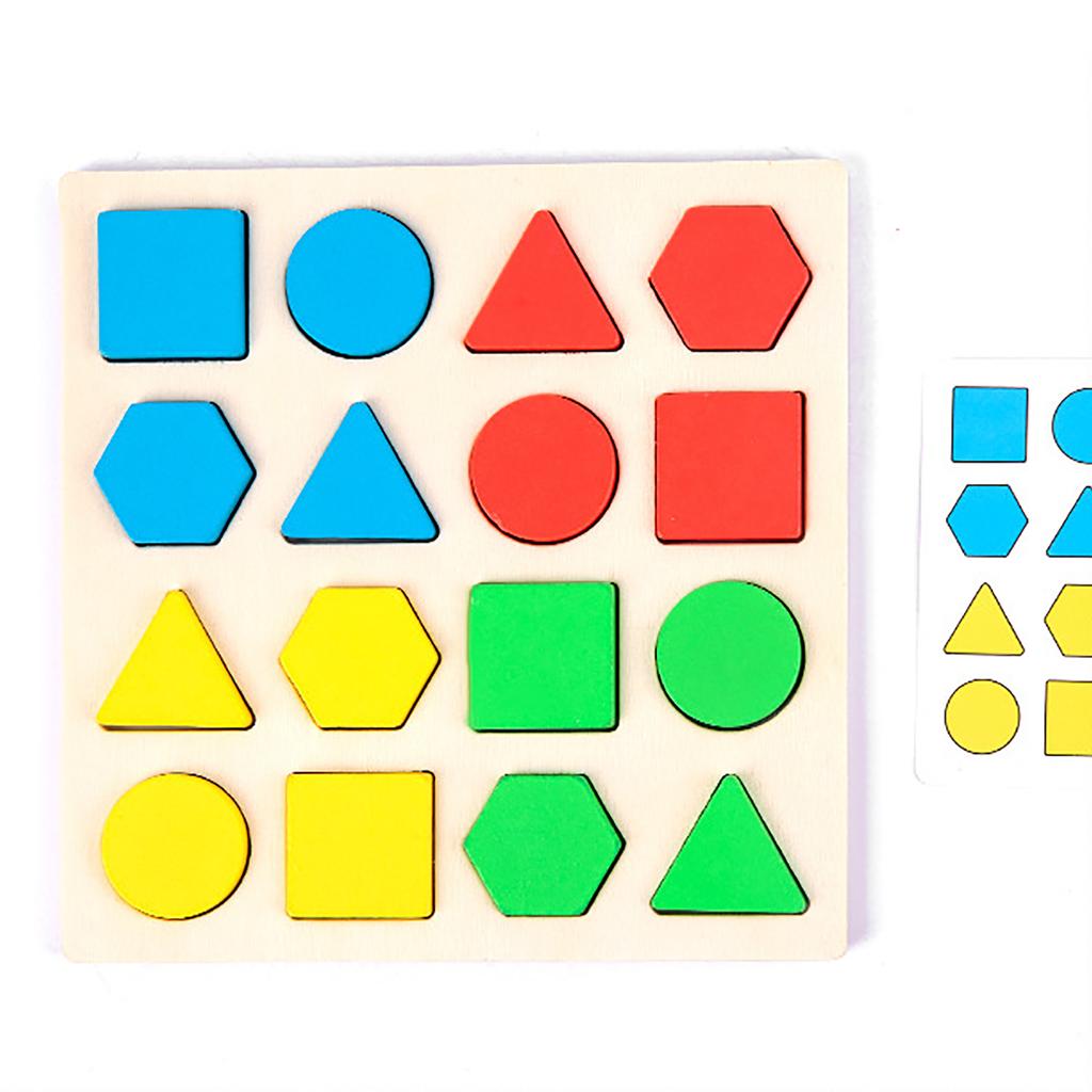 Enlightenment Early Education Parent-Child Interaction Children'S Puzzle Battle Geometry Block Toys Shape Color Matching Puzzle