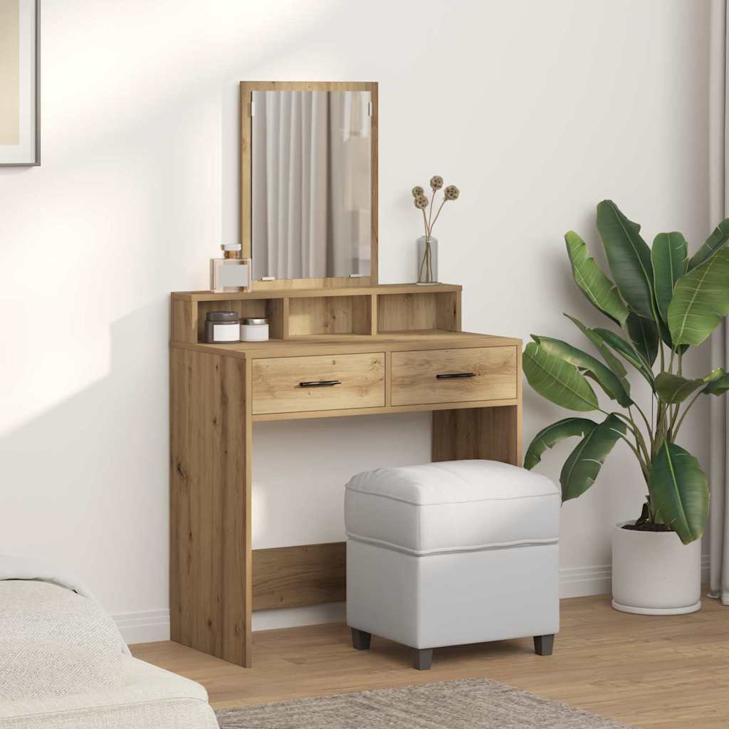 Makeup Table Artisan Oak 79 x 41 x 140 cm Particleboard