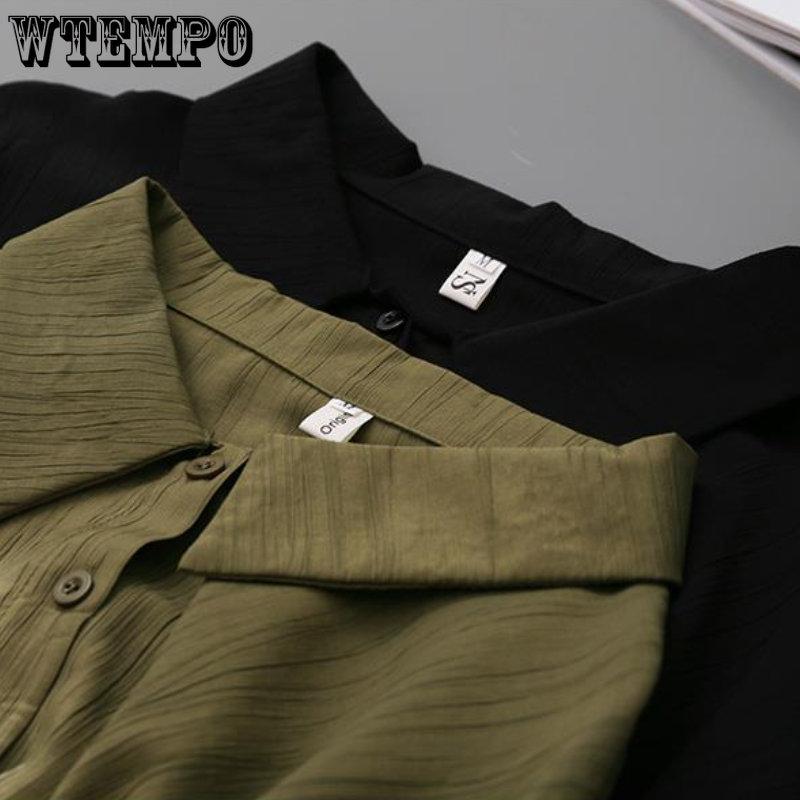 Vintage Green Shirt Spring and Autumn Women's Shirt Sunscreen Shirt with Design Sense Small Popular Loose Fashion Shirt Top