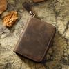 Large Capacity Crazy Horse Leather RFID Card Holder with Multiple Slots & Retro Coin Purse