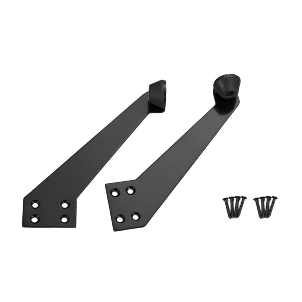Rubber Bumper Black Silver 90-degree Doorstop Heavy-duty Rubber Thick Rubber Pad Stainless Steel Construction For Hotel Lobby