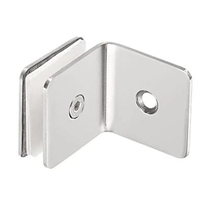 Adjustable 90 Degree Glass Clips Made with Stainless Steel for Frameless Glass Doors and Panels with Anti Slip Pads