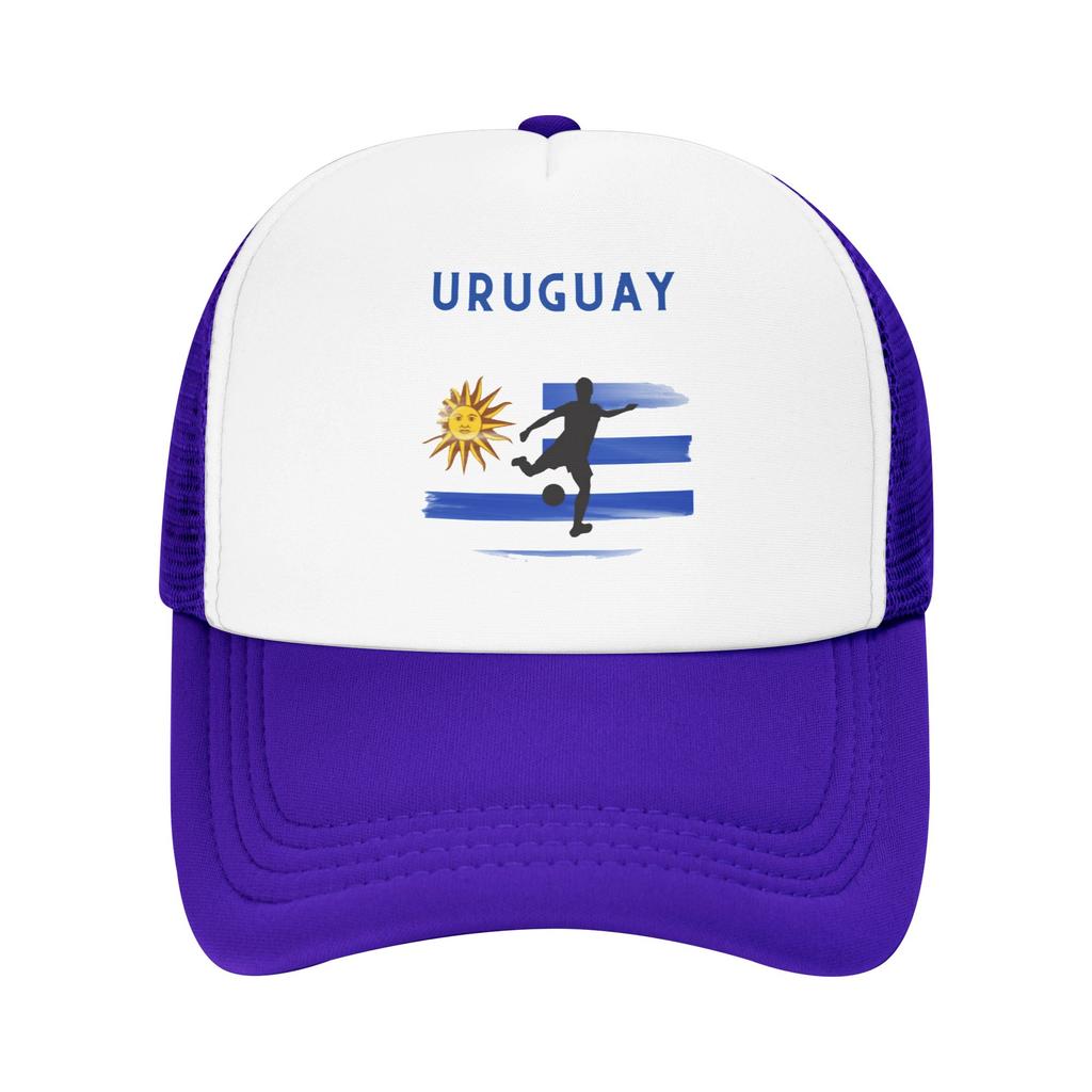Uruguay National Soccer Flag Design Summer Mesh Baseball Caps Women Men  High-end Female Beach Dad Hat Trucker Cap