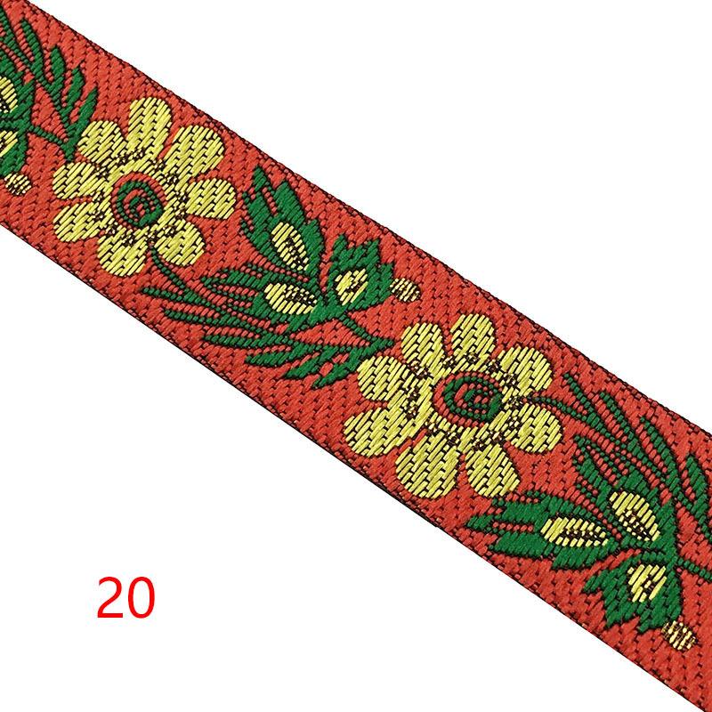 Diy handgefertigte Materialien 1 Streifen 7 Meter 2,5 cm Stickerei Ethnische Spitze Computer Jacquard Vorhang Heimtextilien Kleidung Spitzenzubehör