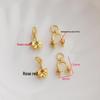 Gold-Plated Zirconia Butterfly Pendant Clip-On Jewelry Accessory