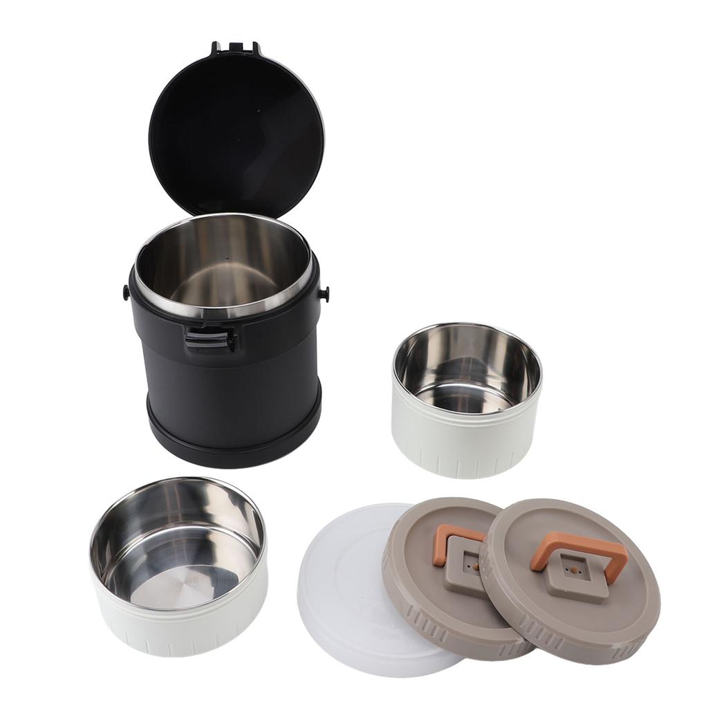 Insulated Food Jar Professional 1.4L Capacity 304 Stainless Steel Double Layers Leakproof Vacuum Lunch Box Container with Strap for Work School Travel