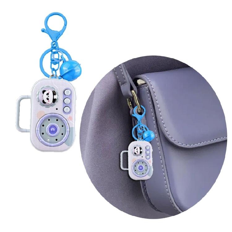 Bärbar Tecknad Musiklåda Nyckelring Musikinspelare Nyckelring Lägger till Kul Till Pendlingen Eller Fester Inspelnings- och Uppspelningsfunktion