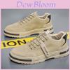 Spring New Men's Shoes Breathable Labor Protection Shoes Men's Work Trendy All-match Anti-slip Sports Sneakers Dad Shoes W32 Khaki