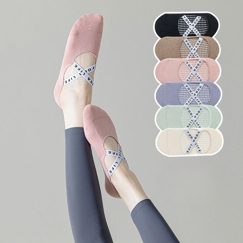 Yoga Socks, Anti-slip Women's Boat Socks, Summer Cotton-containing Antibacterial and Deodorizing Dance Fitness Socks, Pilates Sports Socks