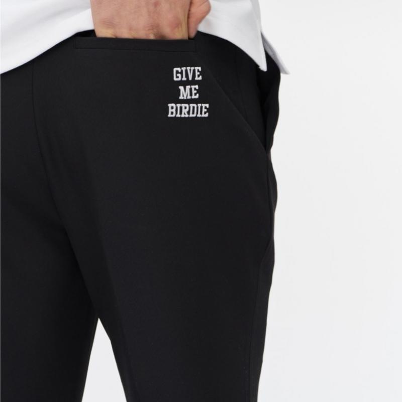 GOXO Tapered Fit Pintuck Pants Black Give Me Buddy