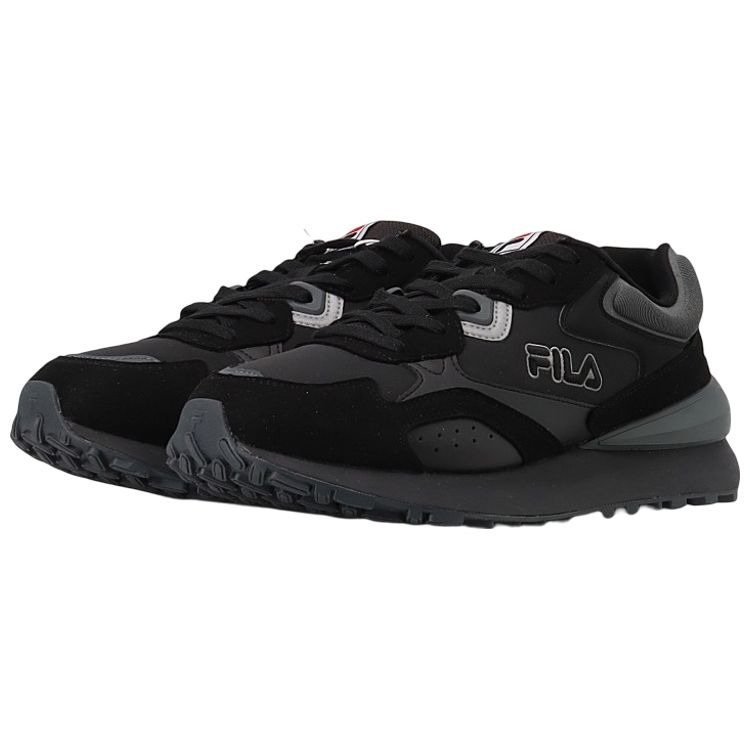 Fila Heritage Running Comfortable Retro Synthetic Leather Suede Low Top Running Shoes Men Sneaker Black Antarctic-Gray F12M141114FBD