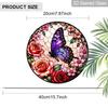 1pc 2D Flat Wildflower Stained Glass Suncatcher, 6.3/7.87 Inch Flower Buttery Stained Glass Suncatcher, Window Hanging, Home, Garden Windocw Decor