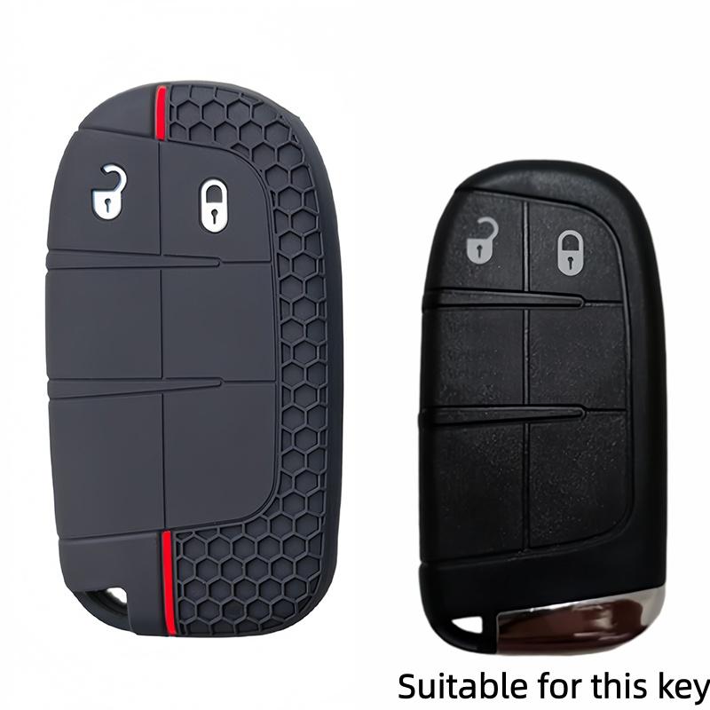 

2 3 Buttons Silicone Key Case Cover For Jeep Cherokee Compass Renegade Fiat 500X Dodge Charger Dart Chrysler 200 300 Fob Shell