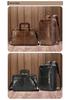 Genuine Leather Multifunctional Travel Bag: Expandable Outdoor Casual Backpack Briefcase
