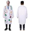 Set costum de om de știință nebun de Halloween cu material din poliester pentru copii și adulți